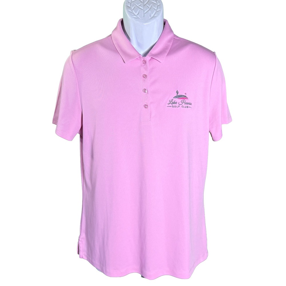 Callaway Polo Shirt Womens XL Pink Lake Havasu Golf Club Opti-Dri Short Sleeve
